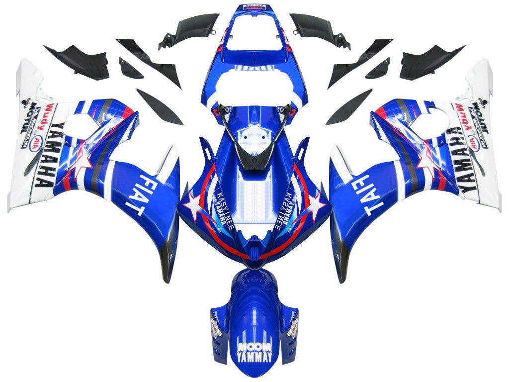 Amotopart 2005 Yamaha R6 Verkleidung Multi Blue Color Kit