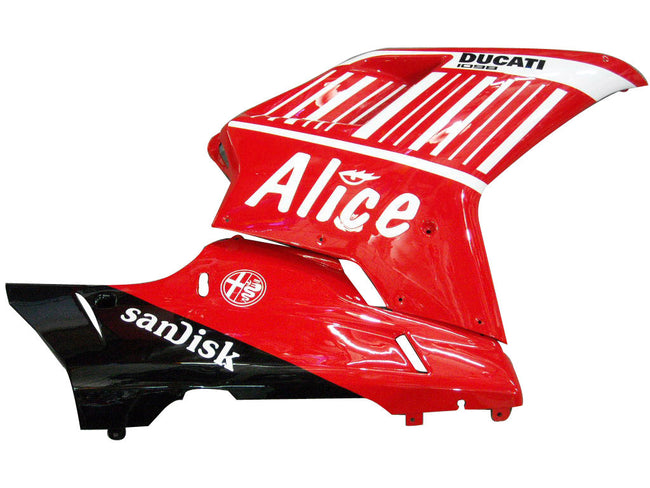 Amotopart-Verkleidungen für 2007-2012 Ducati 1098 1198 848 Red Alice Racing Generika