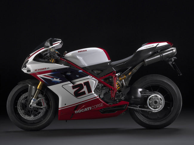 AMOTOPART FAKINGS 2007-2012 Ducati 1098 1198 848 Weißrot Nr. 21 1098 Rennsport Generic