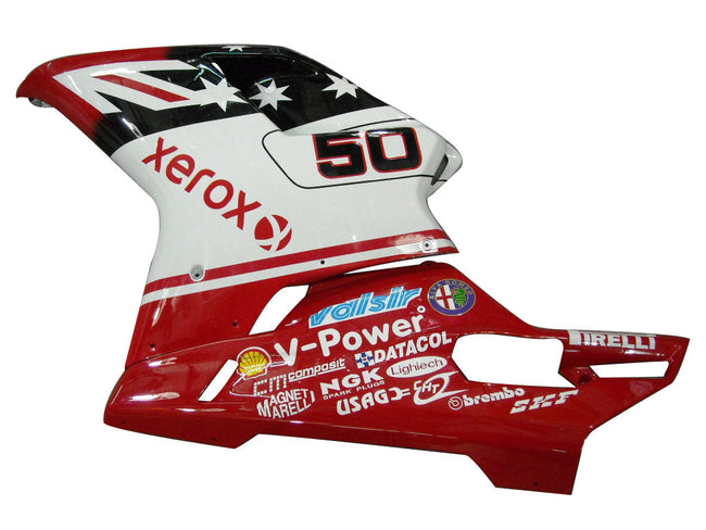 Amotopart-Verkleidungen für 2007-2012 Ducati 1098 1198 848 Red & White Xerox Nr. 50 Racing Generic