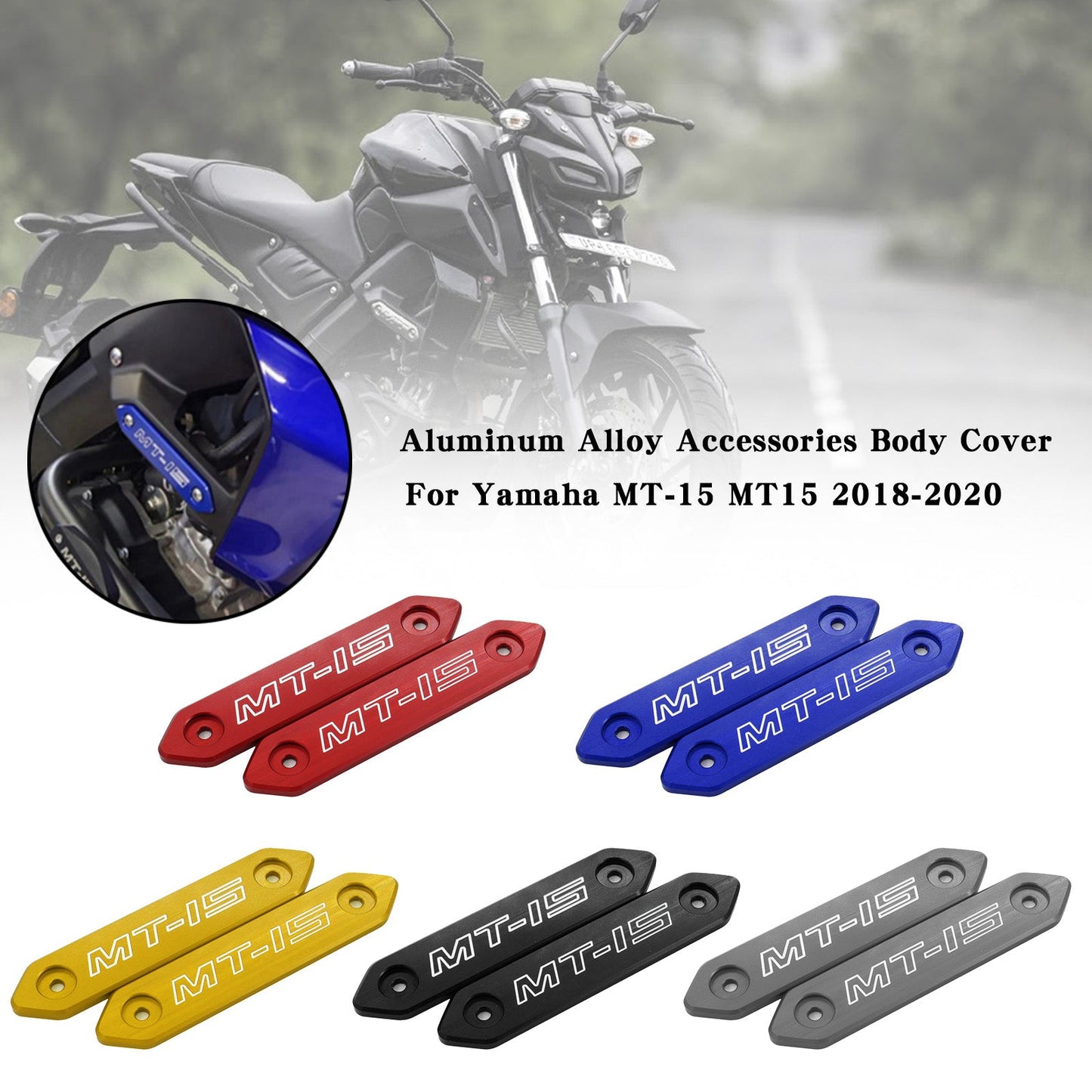 Aluminiumlegierung Accessoires Körperschutz für Yamaha MT 15 MT-15 MT15 2018-2020 Generic