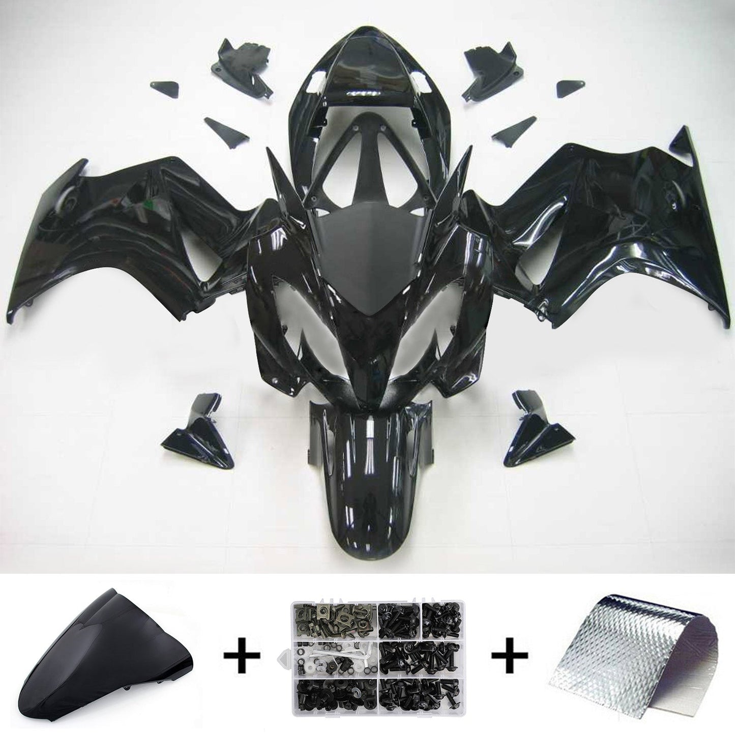 Amotopart 2002-2012 Honda VFR800 Noir brillant#2 Kit de déclenchement