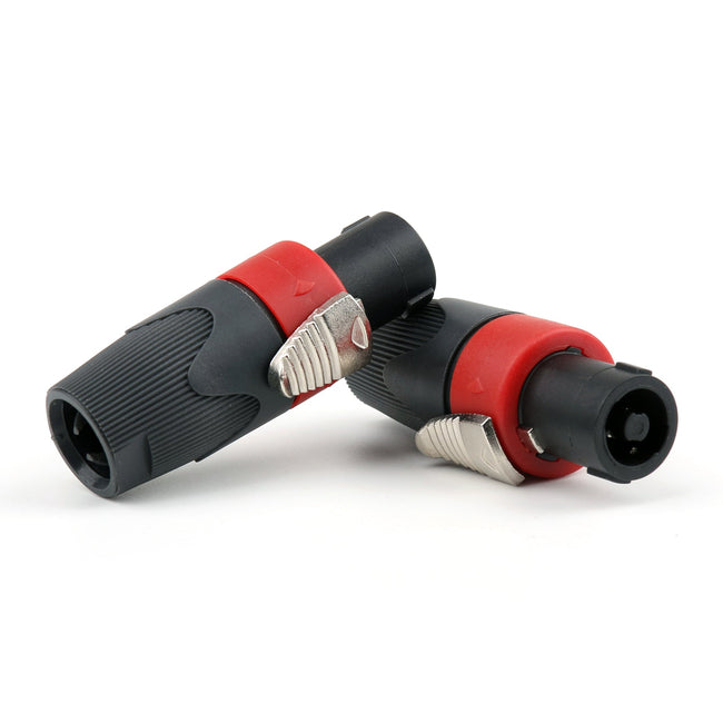 2 Stk. Hochwertiger Speakon 4-Poliger Stecker, Kompatibler Audiokabelanschluss, Rot