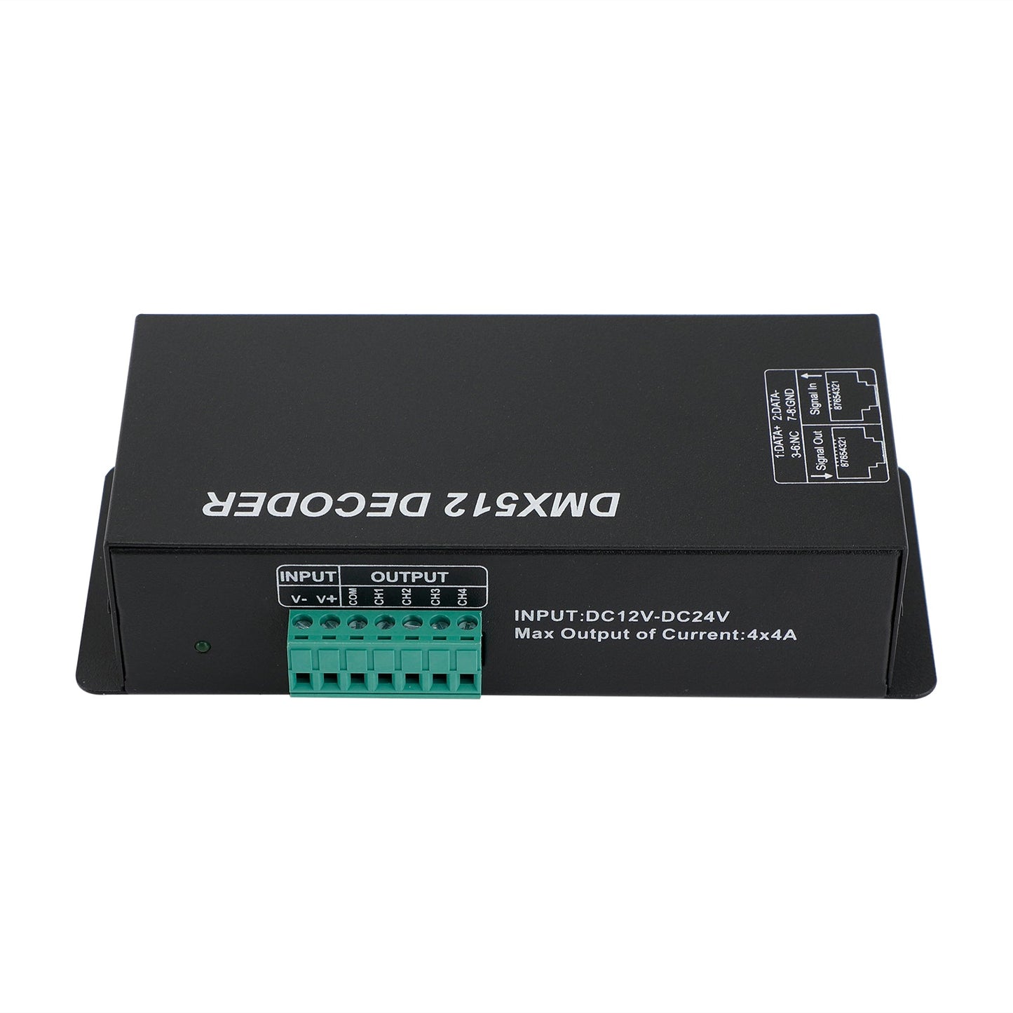 LED RGBW DMX 512 Controller Decoder Dimmer 4Kanäle 16A 4x4A Streifenlicht