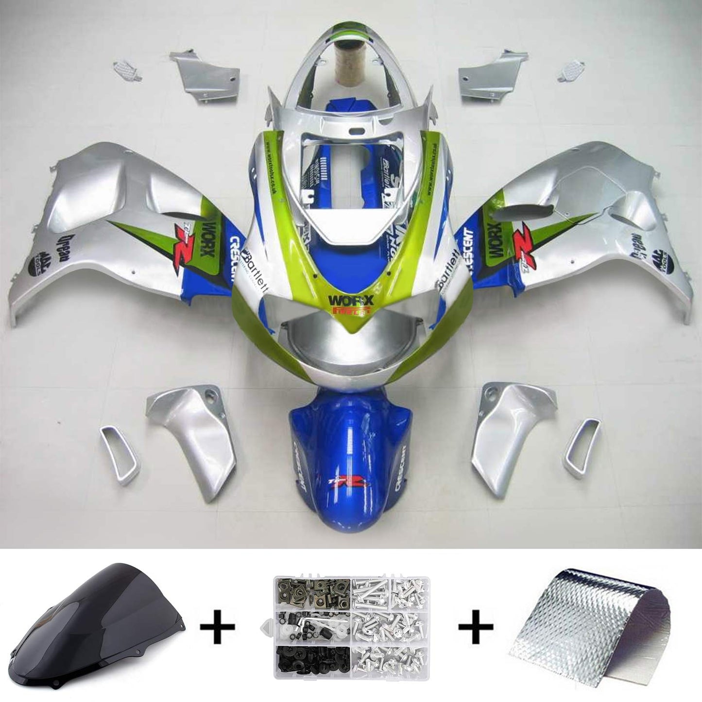 Amotopart Suzuki TL1000R 1998-2003 Verkleidungskit Karosserie Plastikabs ABS