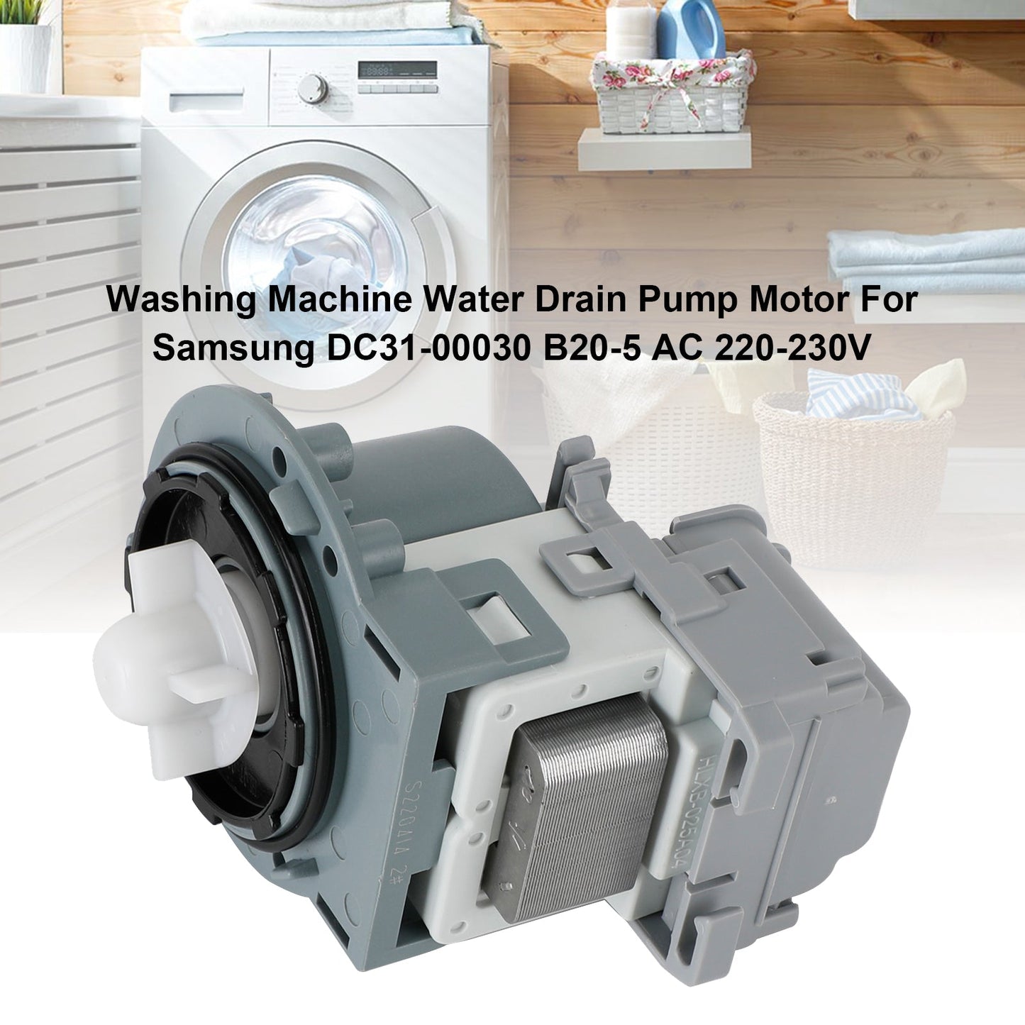 Moteur de pompe de vidange d'eau de machine à laver pour Samsung DC31-00030 B20-5 AC 220-230V