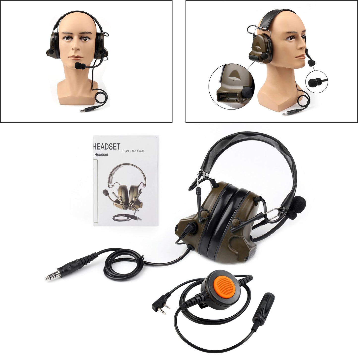 Z Tactical H50 Headset 6-Pin U94 PTT für Kenwood TH-D7 TH-F6 TH-K2 TH-21 TH-28