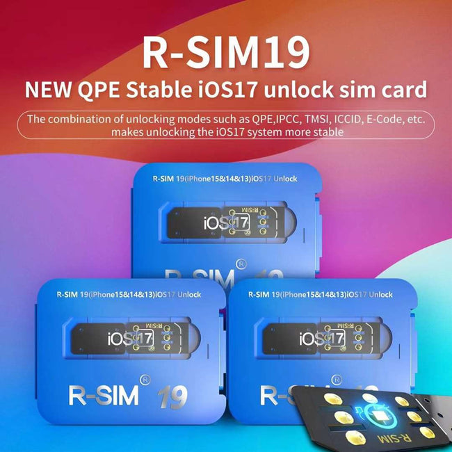 R-SIM19 NEUE QPE Stabile SIM-Karte zum Entsperren für iPhone 15 Plus 14 13 Pro Max 12 IOS17