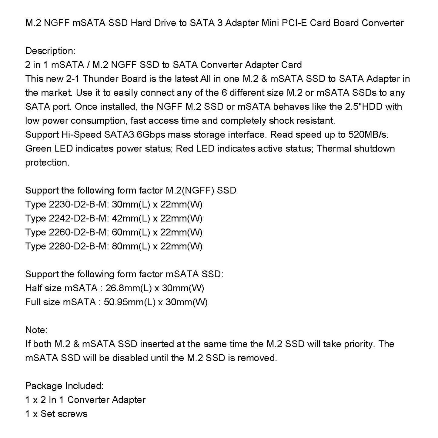 Disque dur SSD M.2 NGFF mSATA vers adaptateur SATA 3 convertisseur de carte PCI-E