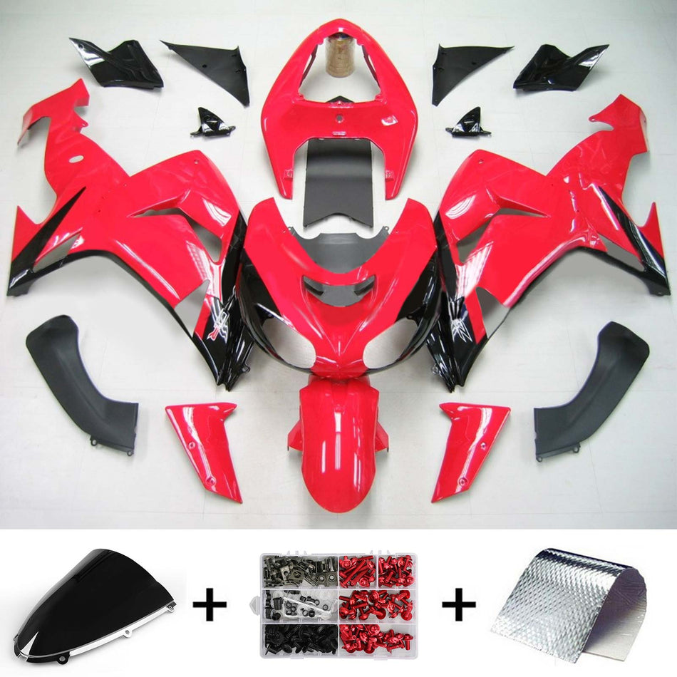 Amotopart Kawasaki ZX10R 2006-2007 Kit de carénage rouge