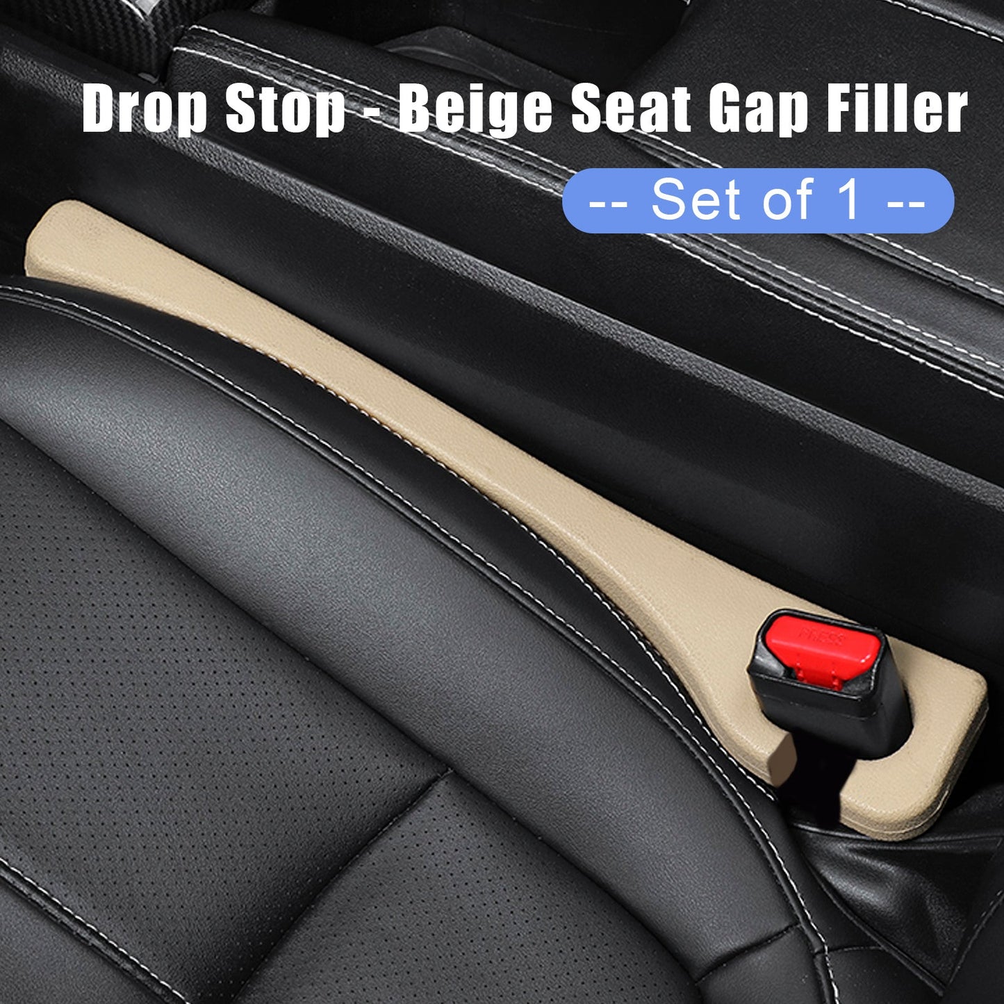 Beige Car Seat Gaps Filler Crevice Blocker Console Side Fill Strip Universal