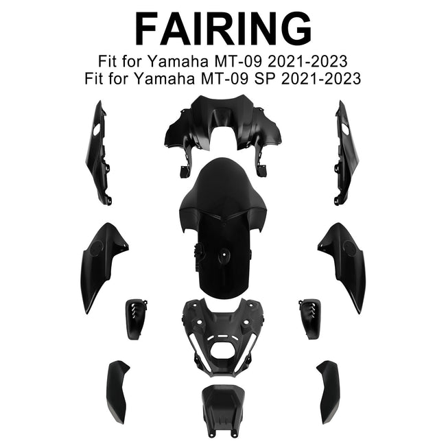 Yamaha MT-09 / MT-09 SP 2021–2023 Karosserieverkleidung, Spritzguss, unlackiert