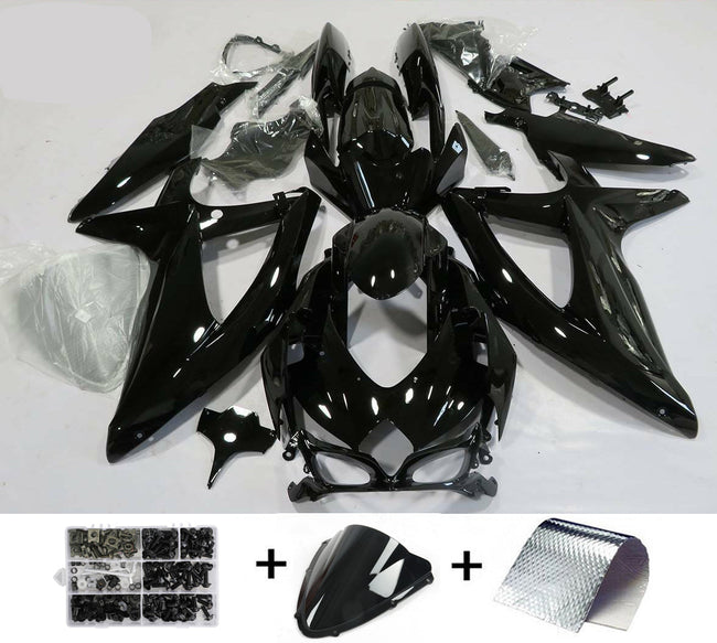 AMOTOPART-Verziehung Injektion Plastik Kit glänzend schwarz Passform für Suzuki GSXR600/750 2008-2010 Generic