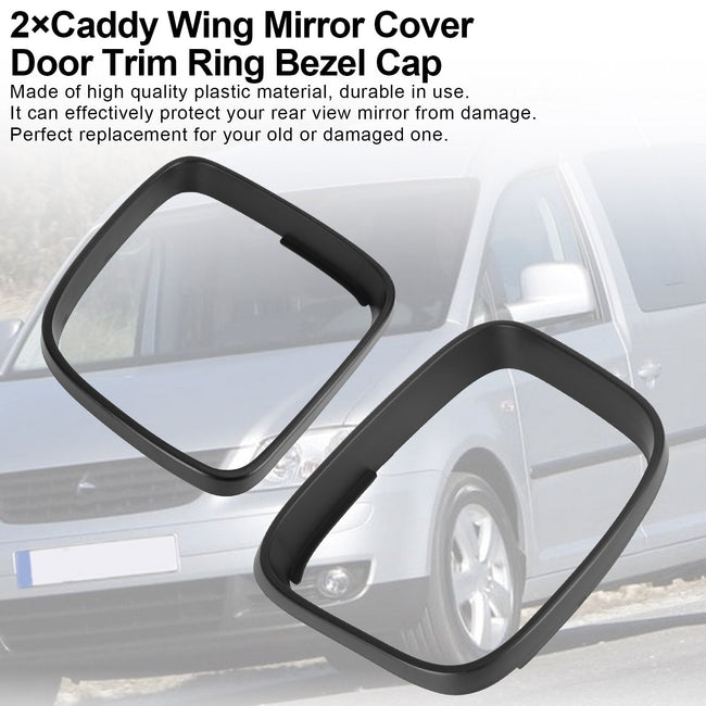 2 × Caddy Auzenspiegelabdeckung türzierring Blendenkappe für VW Transporter T5 Generic