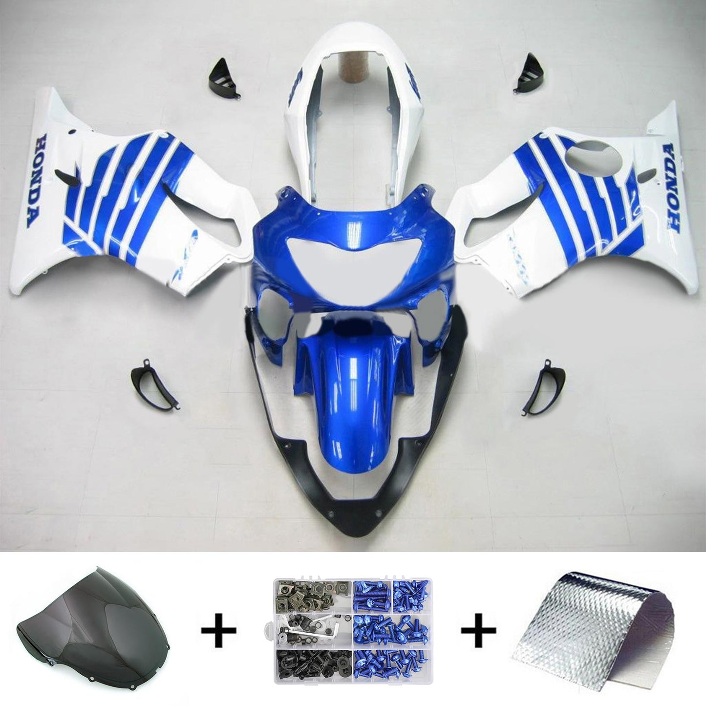 Amotopart Honda CBR600F4 1999-2000 Kit de carénage Corps Plastique ABS