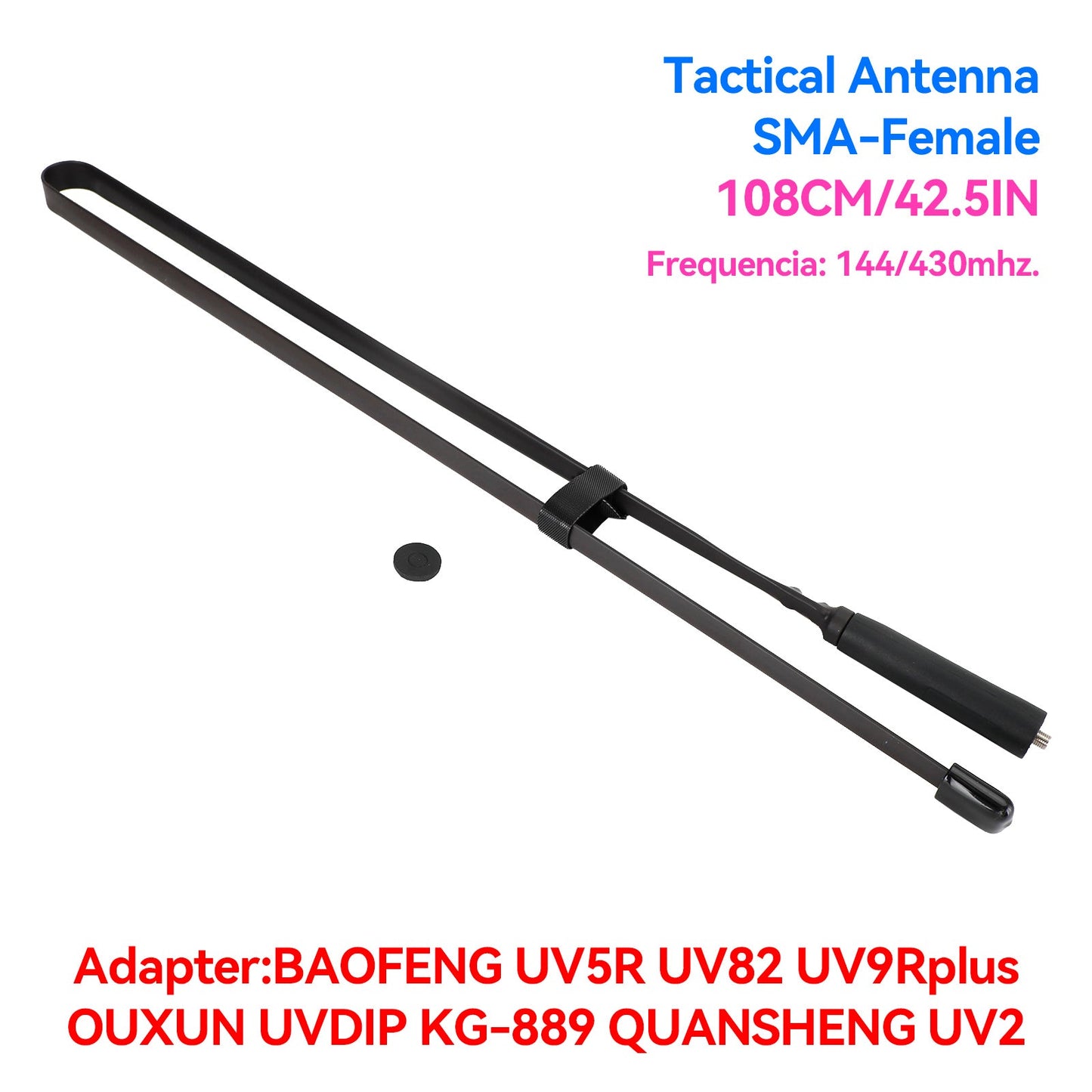 108 cm SMA-Buchse, faltbar, taktische Dual-Segment-Antenne für UV9R, UV5R, UV82, UV8D