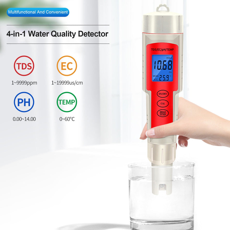 4In1 PH/TDS/EC/Temperatur Digital Meter Pen Wasserqualit?tsanalysetester