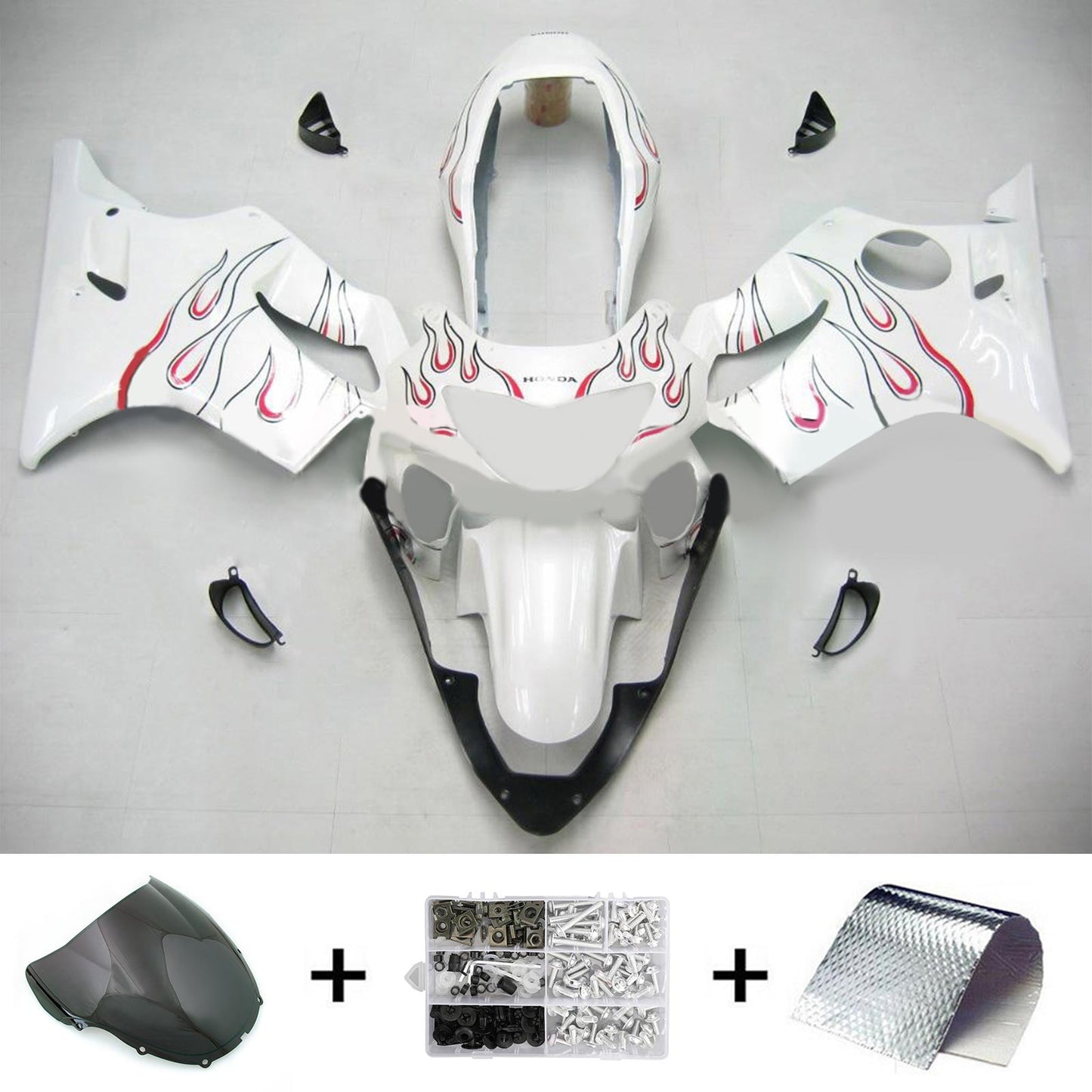 Amotopart Honda CBR600F4 1999-2000 Kit de carénage Corps Plastique ABS