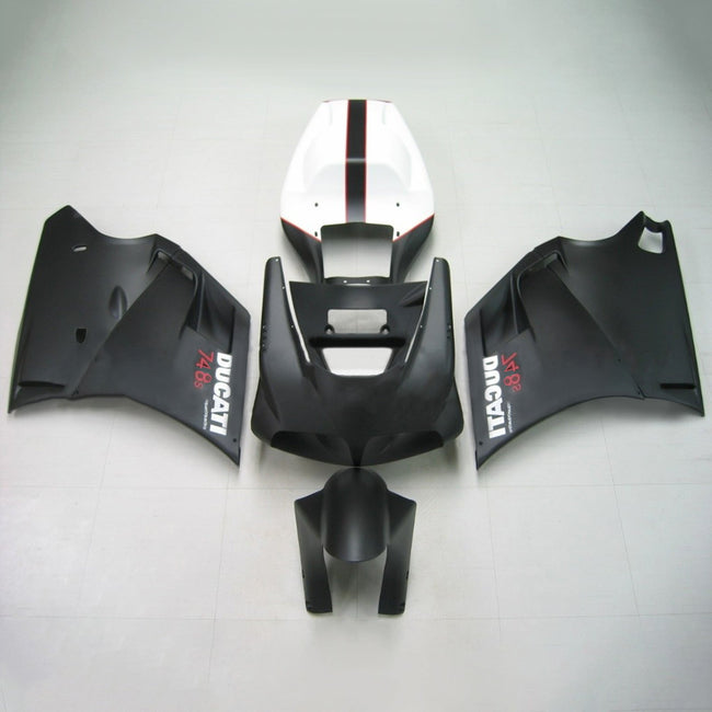 Amotopart Ducati 1996-2002 996/748 kit de carénage noir et blanc