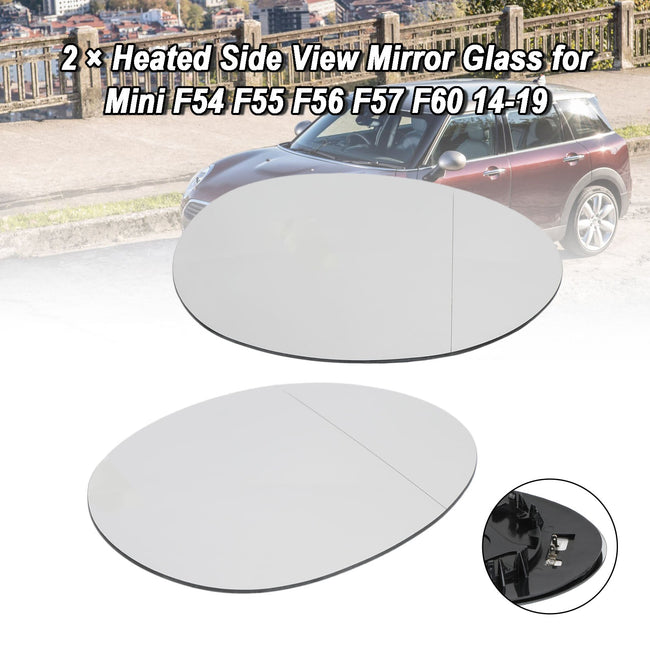 2014–2019 Mini F54 F55 F56 F57 F60 2 × beheizbares Seitenspiegelglas