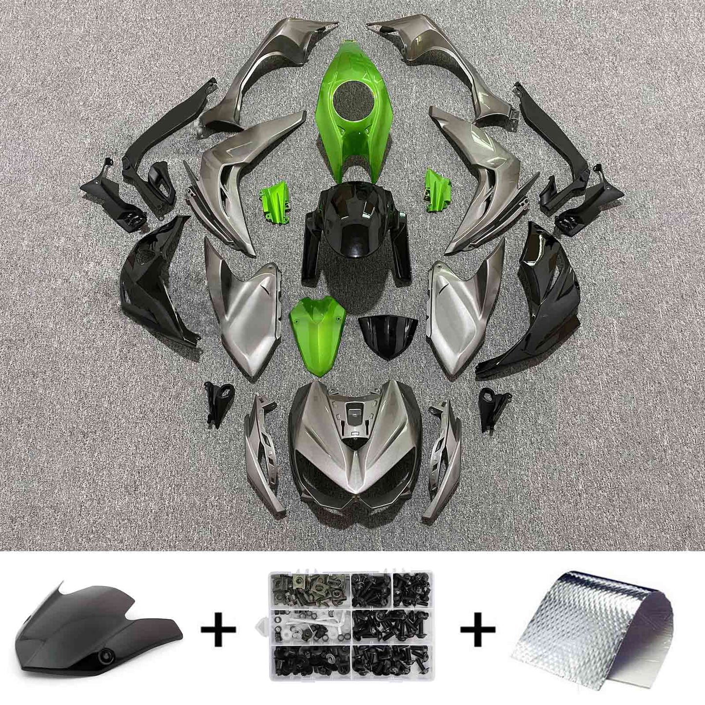 Amotopart Verkleidungsset für Kawasaki Z1000 2014–2017, Karosserie, Kunststoff, ABS