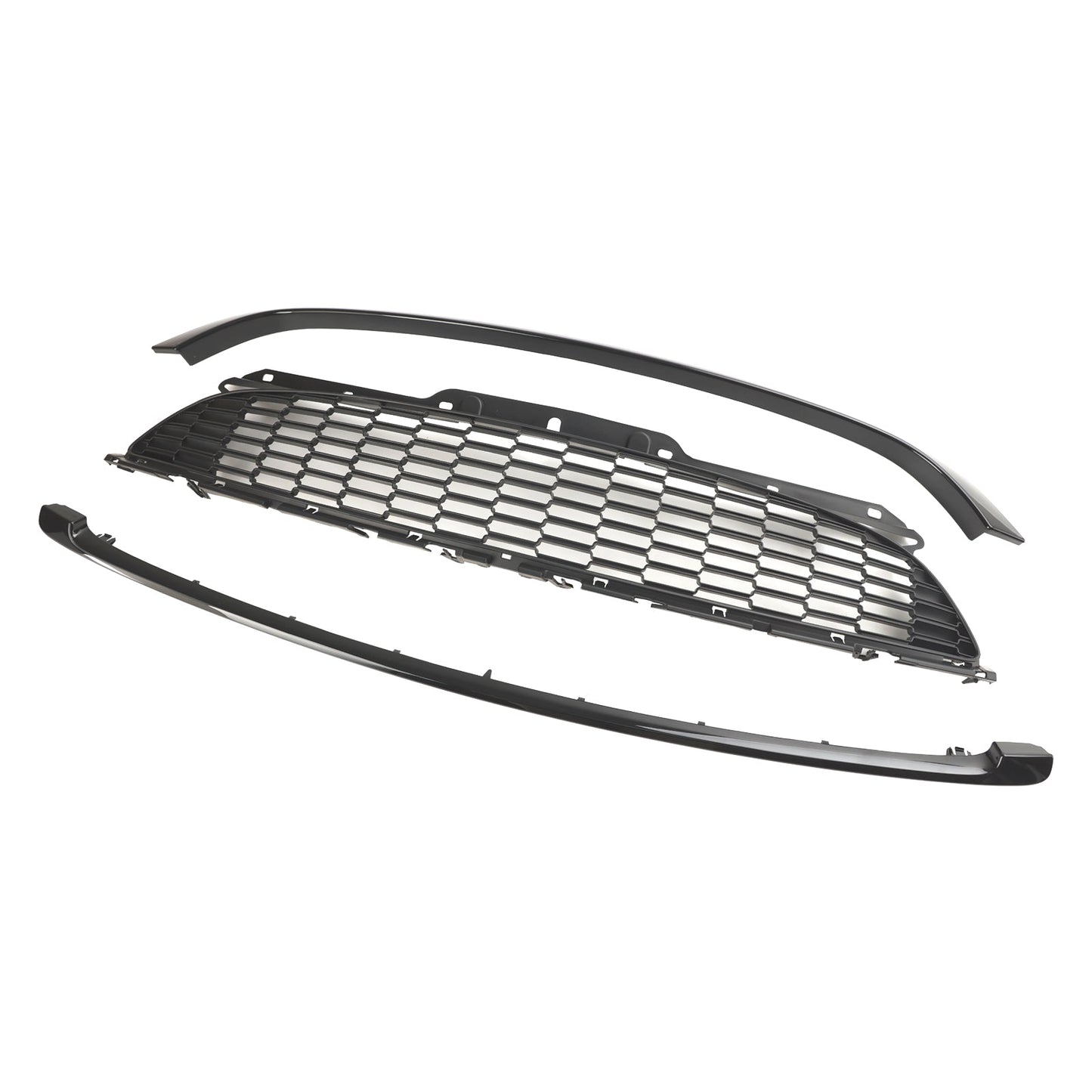 MINI R57 Cooper S &amp; JCW 2-Türer Cabrio 2009–2013, 3 Stück, gl?nzend schwarzer Frontgrill