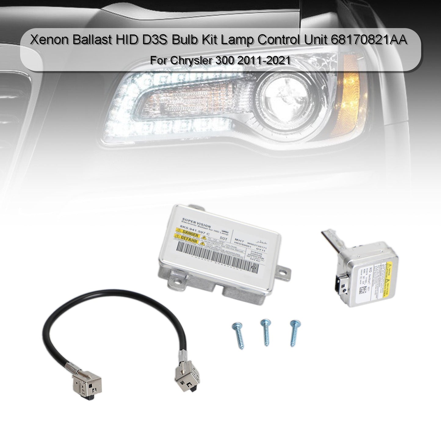 Xenon-Vorschaltgerät HID D3S Lampensteuergerät 68170821AA für Chrysler 300 11-21 Generic