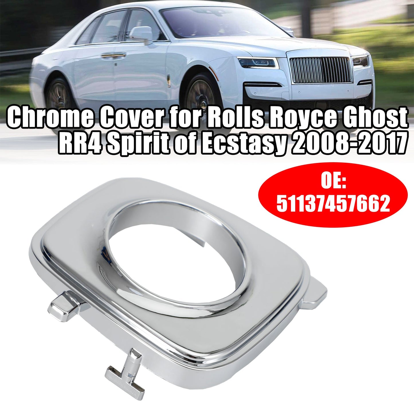 2008-2017 Rolls Royce Ghost RR4 Spirit of Ecstasy 51137457662 Chromabdeckung
