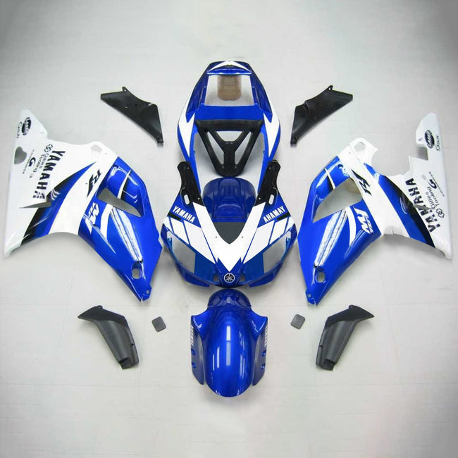 Amotopart Yamaha 1998-1999 YZF 1000 R1 Blue White Fearing Kit