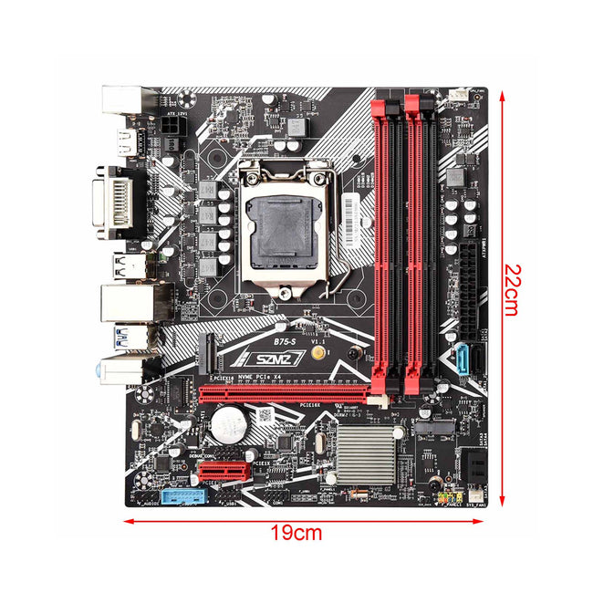 4 * DDR3 USB3.0 SATA3 NVME WIFI Bluetooth B75-S carte mère minière LGA 1155