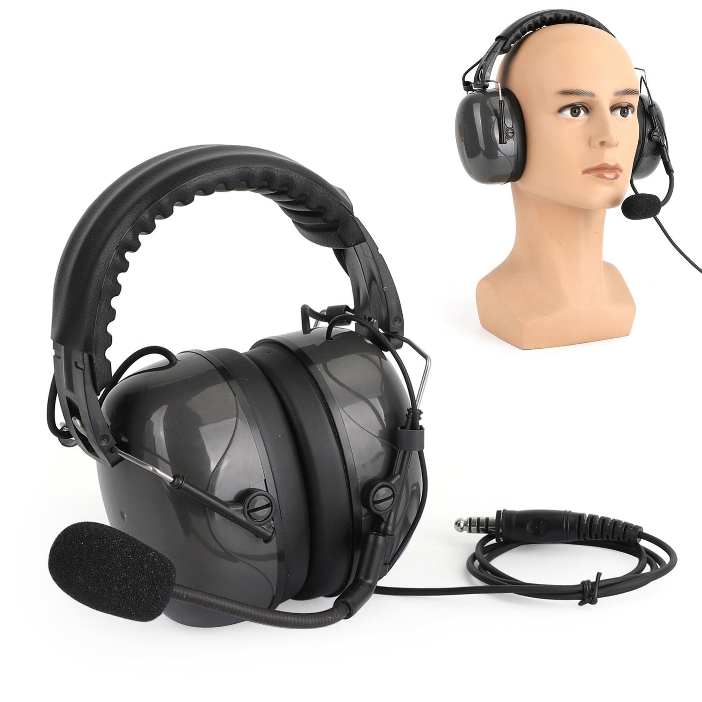 Einstellbares Headset MIT Geräuschunterdruckung, 7,1-mm-Stecker, Hervorragenden Akustisches Design