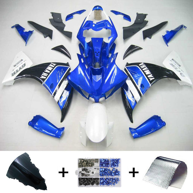 Amotopart Yamaha 2009-2011 YZF 1000 R1 Blue Black White Faxing Kit