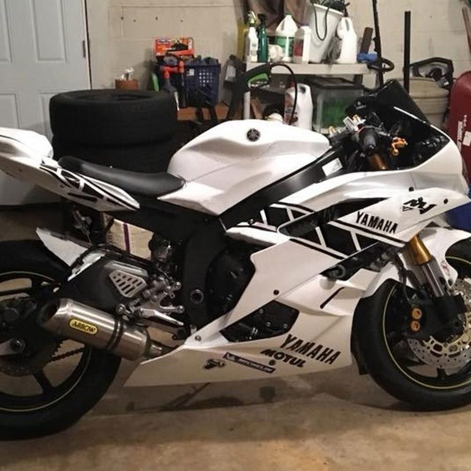 Amotopart Yamaha 2006-2007 YZF 600 R6 Kit de carénage blanc