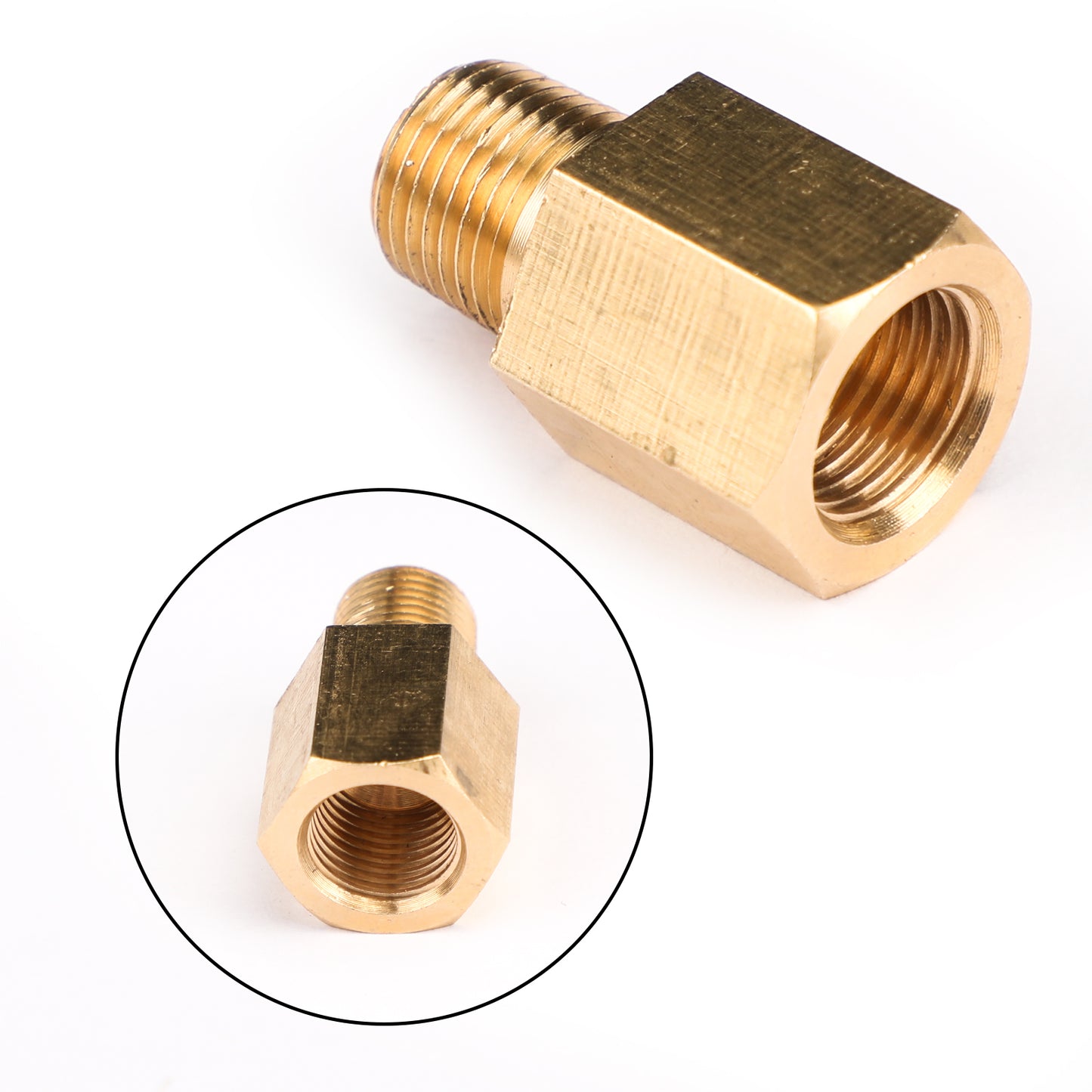 1/8 NPT Buchse auf 1/8 BSPT Stecker Adapter Gauge Sensor Gewinde Öldruckadapter