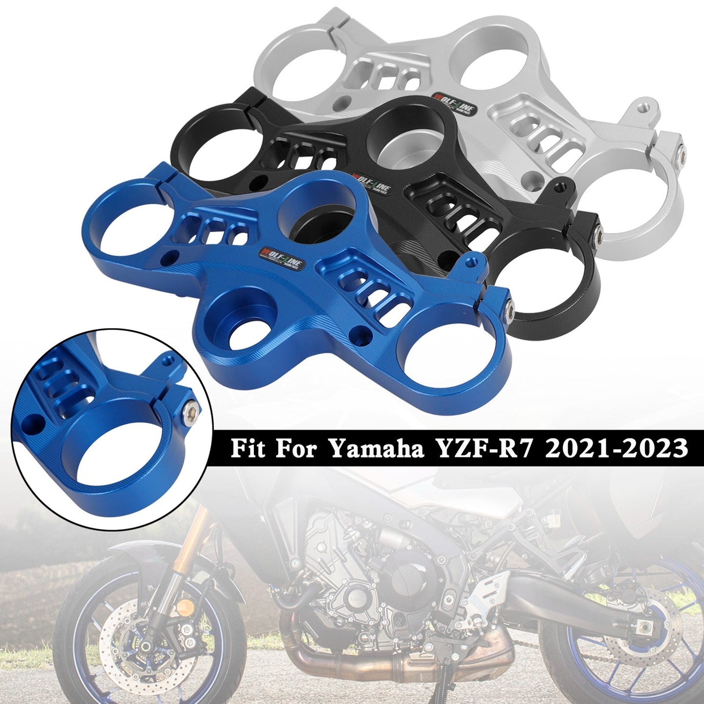 Yamaha YZF-R7 2021-2023 té de fourche aluminium supérieur avant supérieur