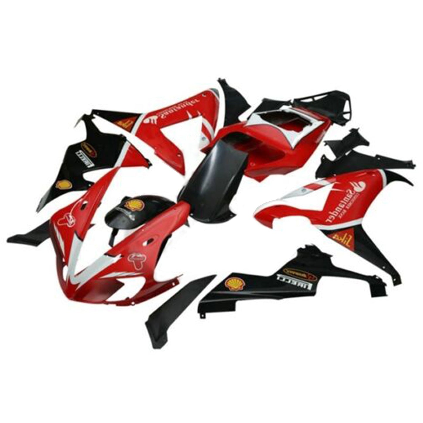 Amotopart 2002 2003 Yamaha YZF R1 Black & Red Fearing Kit