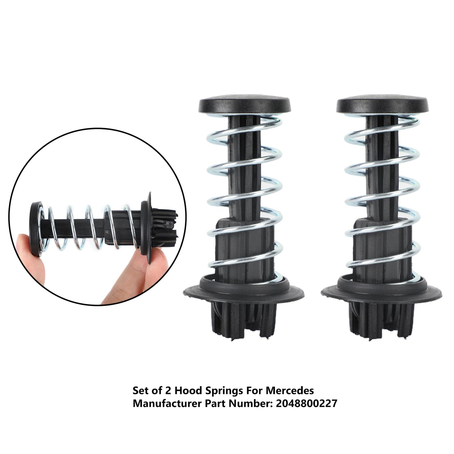 2 STÜCKE Haubenfedern 2048800227 Für Mercedes W204 W212 W222 X204 C63 C250 08-2015 Generisch