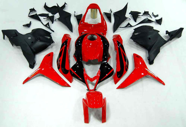 Amotopart 2009-2012 CBR600RR Honda Kit de carénage rouge et noir