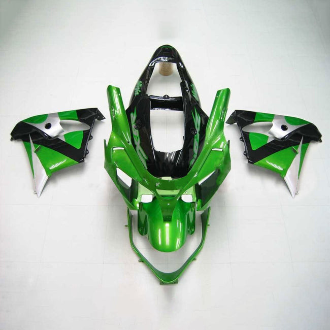 Amotopart Kawasaki 2002-2003 ZX9R Green Black Abzugskit