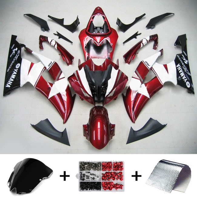 Amotopart Yamaha 2008-2016 YZF 600 R6 Red White Abzugskit