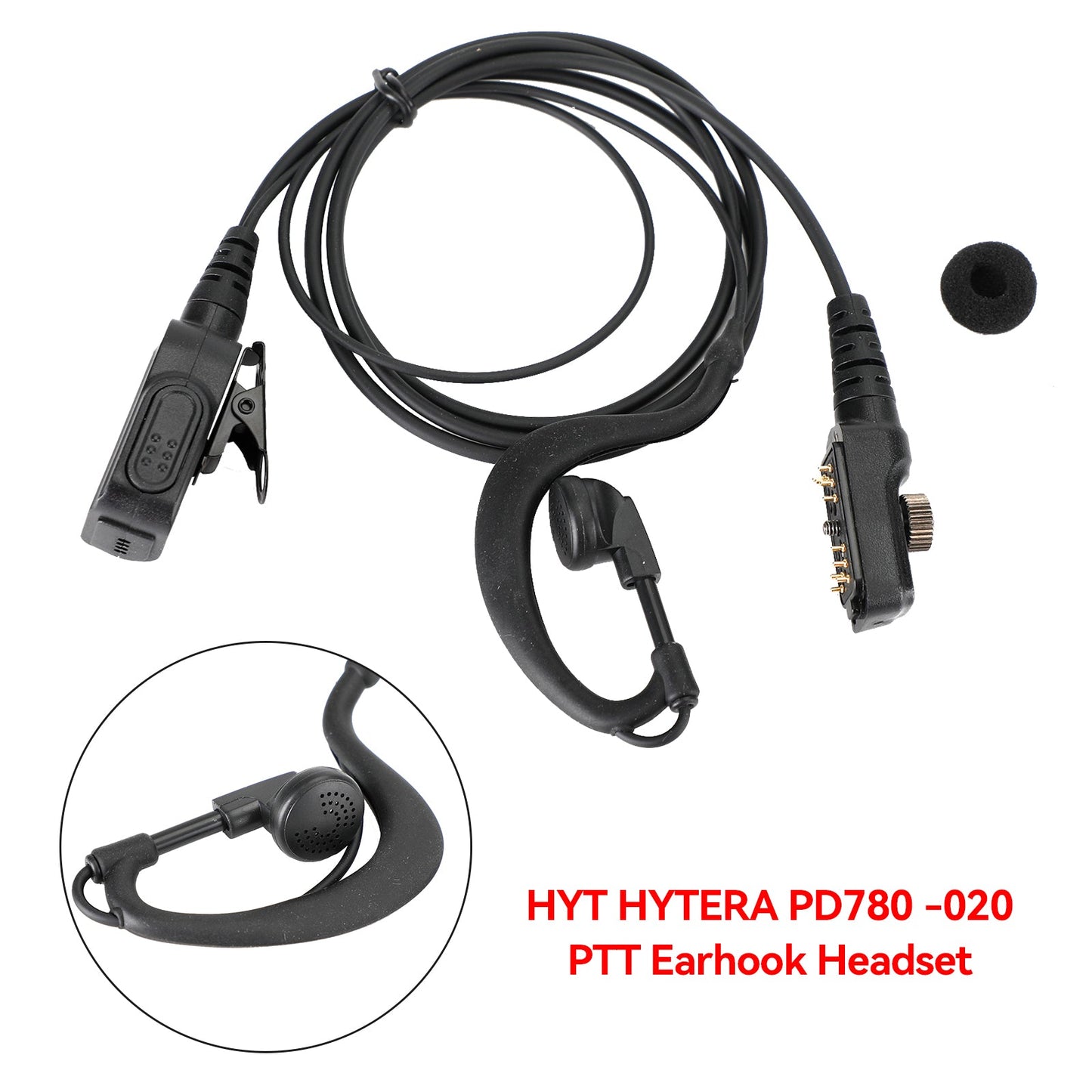 Headset Oval PTT in einem Walkie-Talkie für HYT PD752 PD782 PD785 PD785G PT580H