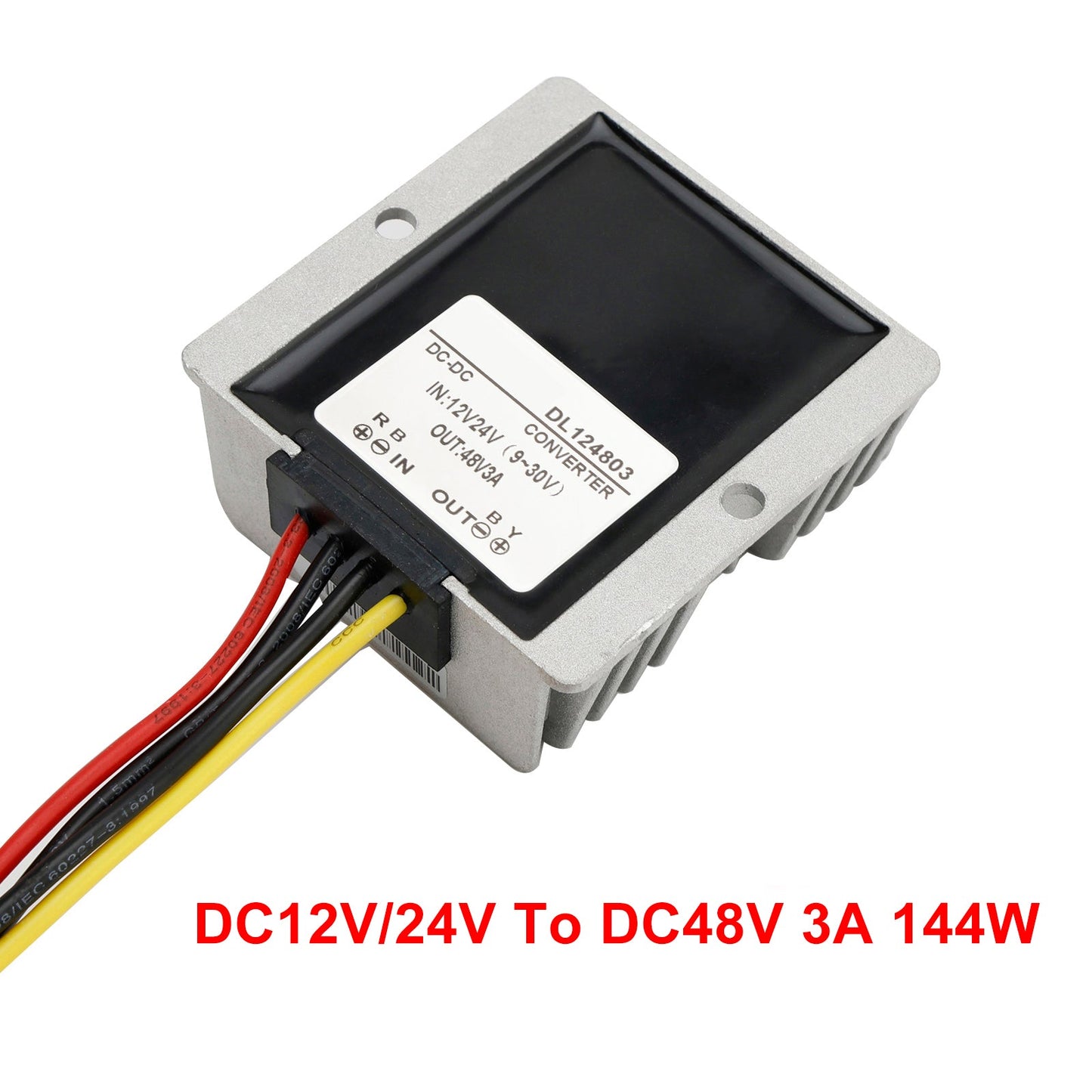 DC-DC 12V/24V-48V 3A 144W Step Up Auto Netzteil Konverter Regler Wasserdicht