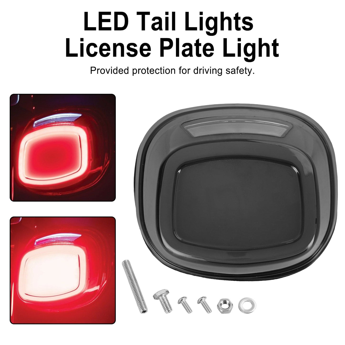 LED-Rückleuchten Kennzeichenbeleuchtung für Touring Softail Dyna Sportster ab 99 Generic