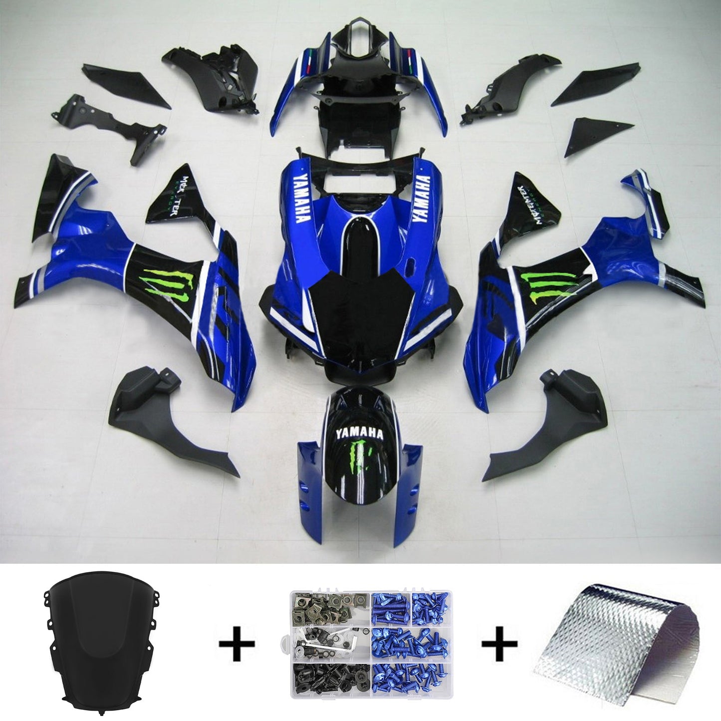 Amotopart Yamaha YZF R1 2020-2024 Verkleidungskit Karosserie Plastikabbs