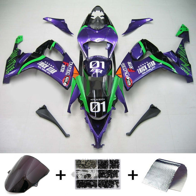 Amotopart Kawasaki ZX10R 2008-2010 Kit déclencheur violet