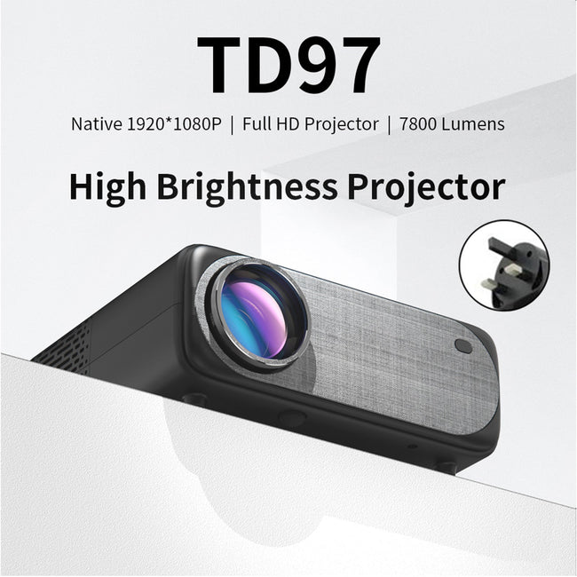 Projecteur Full HD 7800 Lumens Projecteur de film 1080p Home Cinéma HDMI USB Téléphone EU Plug