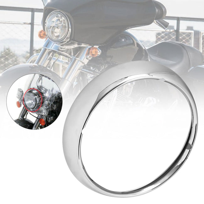 7 "Chrom-Scheinwerfer-Trim-Ring-Lichtabdeckung für Touring Road King 67712-83a