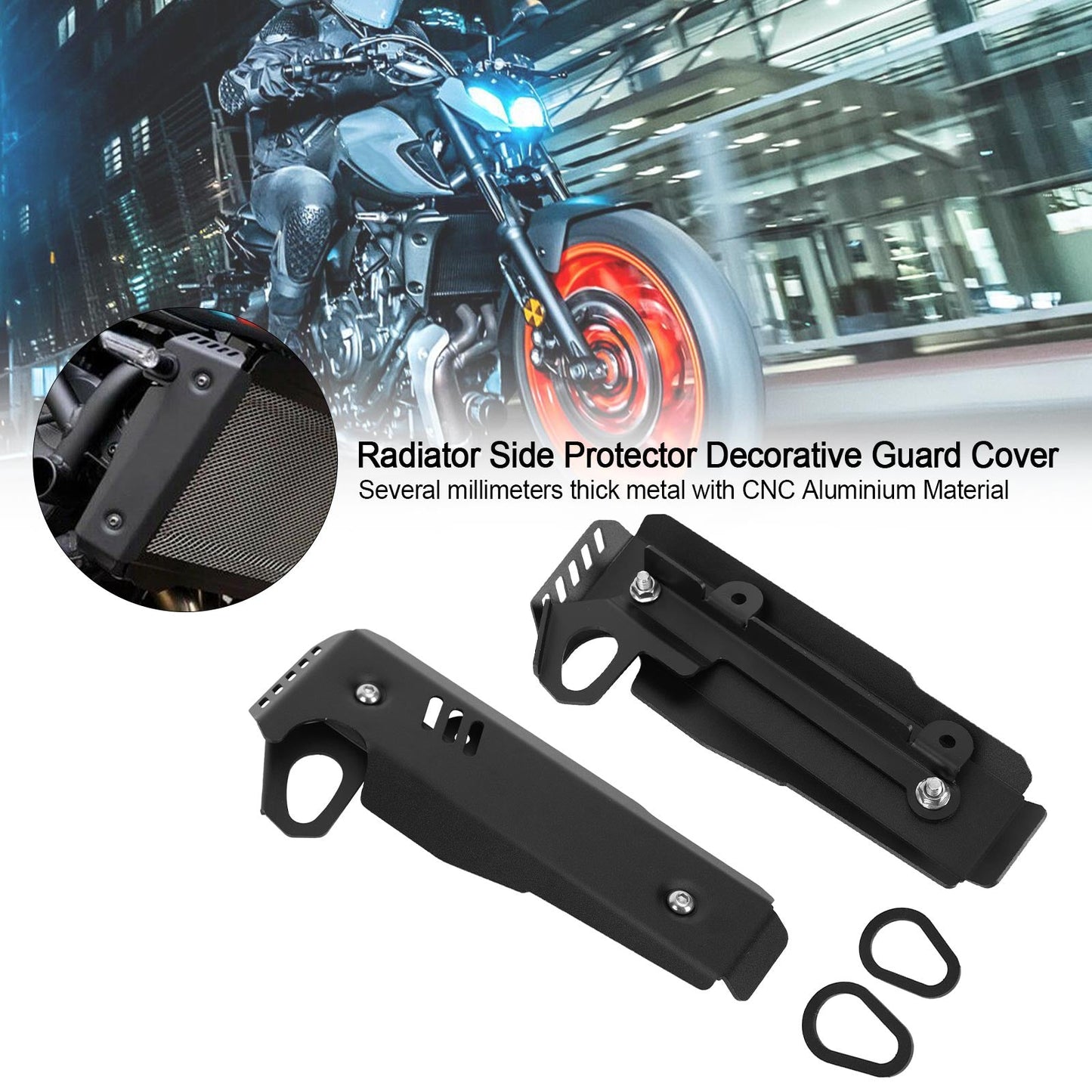 Cache de protection de bouclier latéral de radiateur pour Yamaha MT-07 FZ-07 2021-2022 Generic