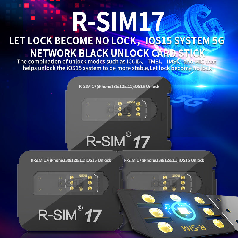 R-SIM 17 Nano déverrouiller la carte RSIM pour IOS 15 iPhone 13 12 mini 12 Pro XS MAX 8