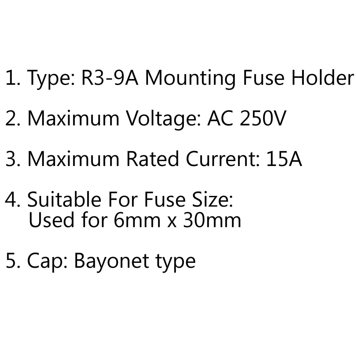 4 Stückke Sci R3-9a Panel Mount Chassis Sicherungshalter für 6x30 mm Glaicherungen 15a 250 V